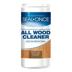 Seal Once All Wood Cleaner loosens dirt and removes discoloration, mold and mildew stains without harsh toxins!