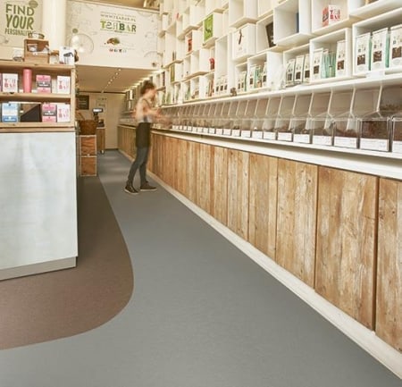 Marmoleum Sheet - Cocoa Collection, made with cocoa shells mixed in to add a granular look and texture.  Purchase at ghsproducts.com!
