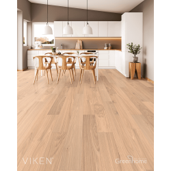 Viken 6 inch wide Hardened Wood Flooring in Misty White Oak - Sustainable Hardwood Flooring - Room View
