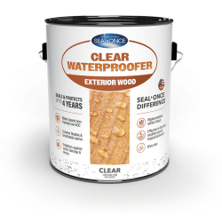 SEAL-ONCE Clear Waterproofer for Exterior Wood. Seals and protects up to 4 years.