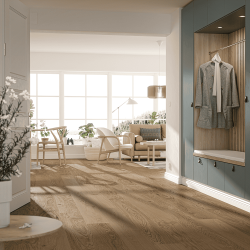 Bjelin Woodura Hardened Wood Flooring  in Terra Brown Oak (Room View)